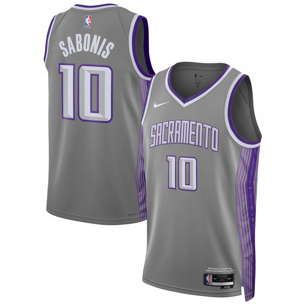 Domantas Sabonis Sacramento Kings Unisex 2022/23 Swingman Jersey - City Edition - Anthracite-Pro Kit Vault | Brand New 26/27 Sports Jerseys